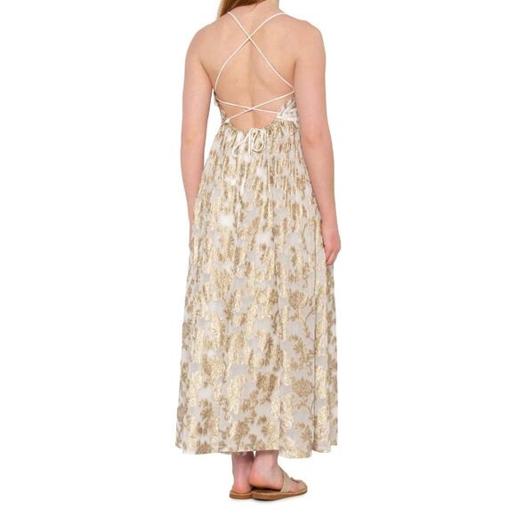 Free People Women's Ivory Combo Charlie Bustier Maxi Dress Size Medium NEW - Picture 2 of 2